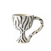 Black & White Ceramic Cup with Handle LT840-A