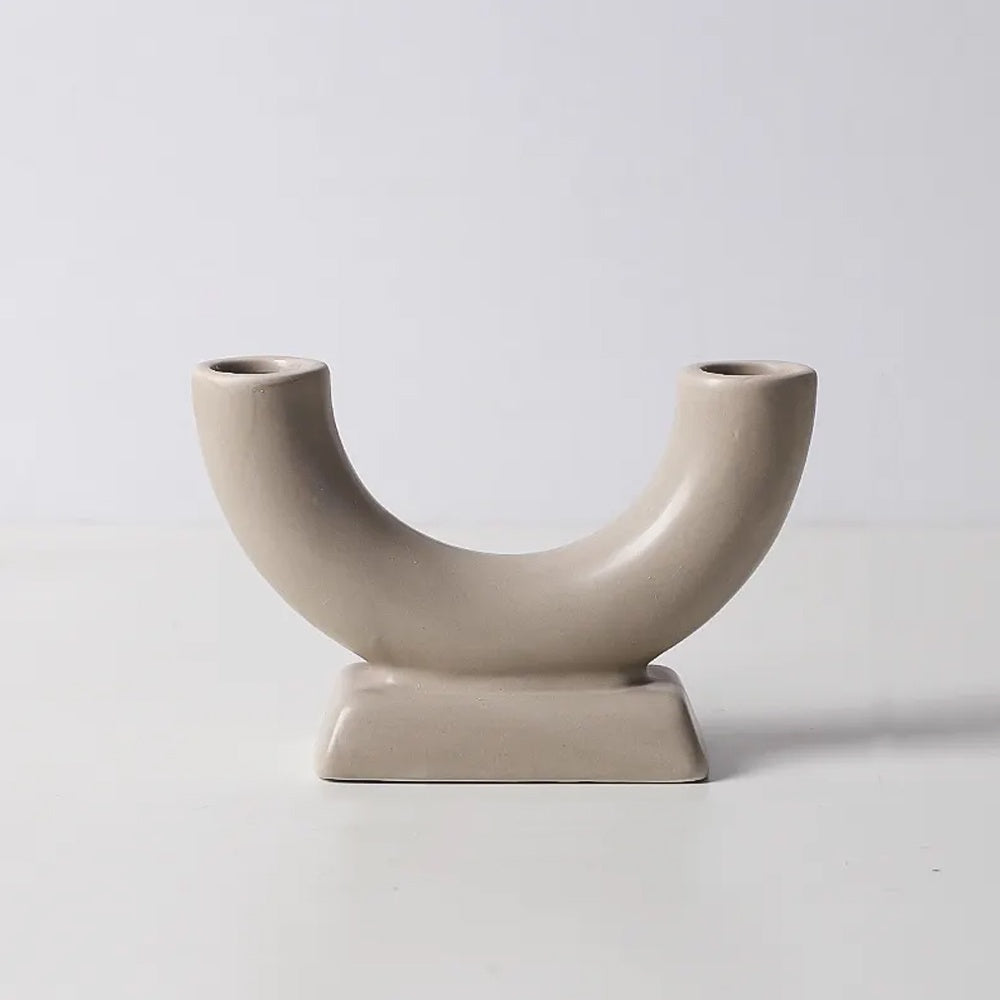 Light Brown Ceramic Candleholder LT845-B