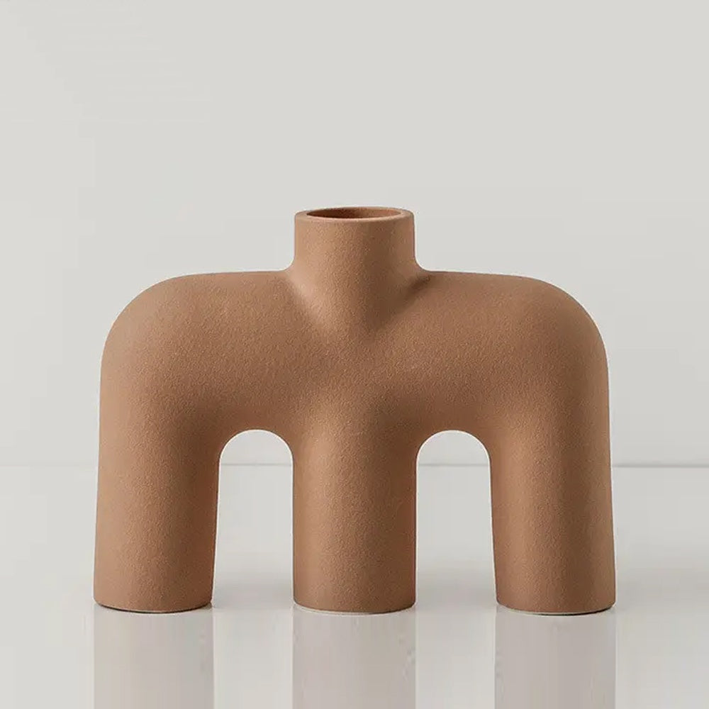 Terracotta Ceramic Sculptural Vase LT856-A