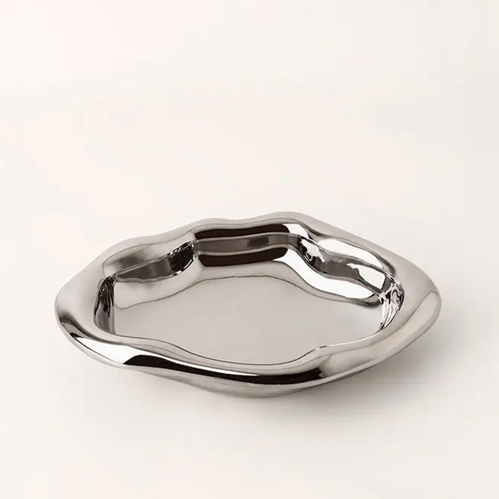 Chrome Ceramic Plate LT858-D-SILVER