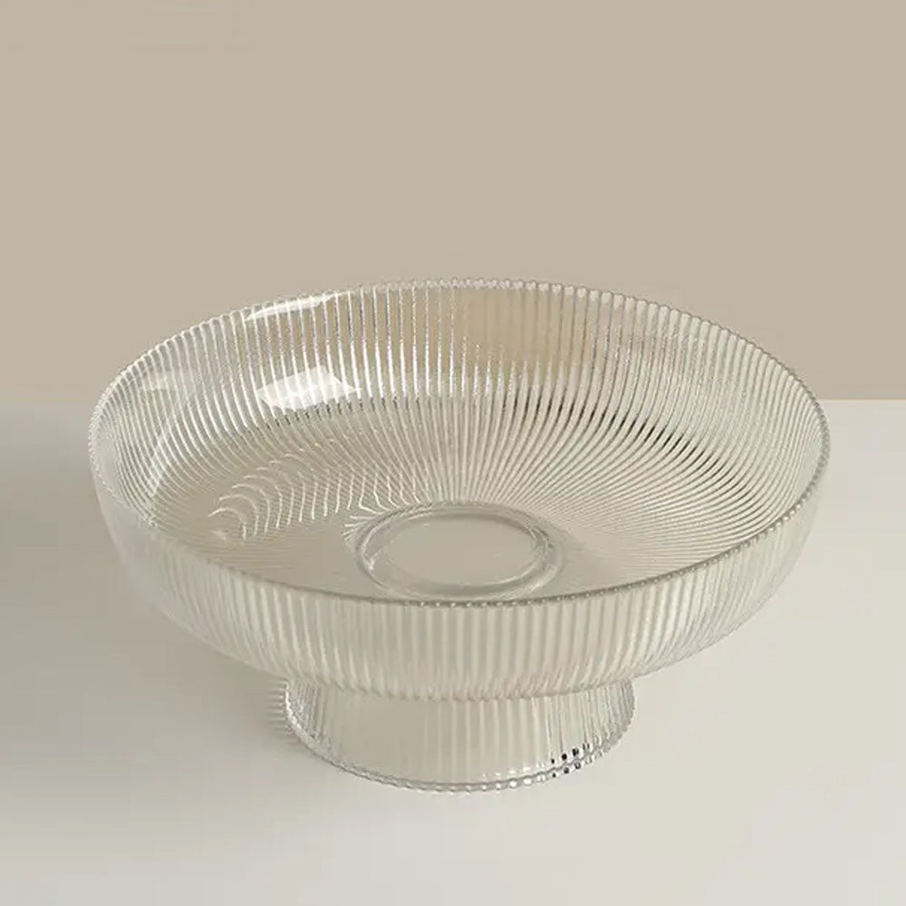 Clear Glass Fruit Bowl with Pedestal LT859-CL-B