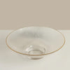 Clear Glass with Gold Rim Fruit Bowl with Pedestal LT859-GD-A