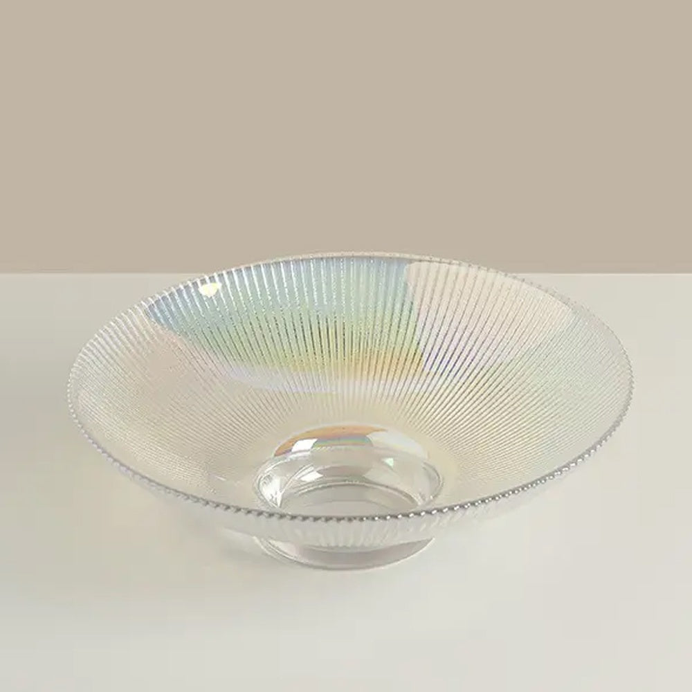 Iridescenet Glass Fruit Bowl with Pedestal LT859-IR-A
