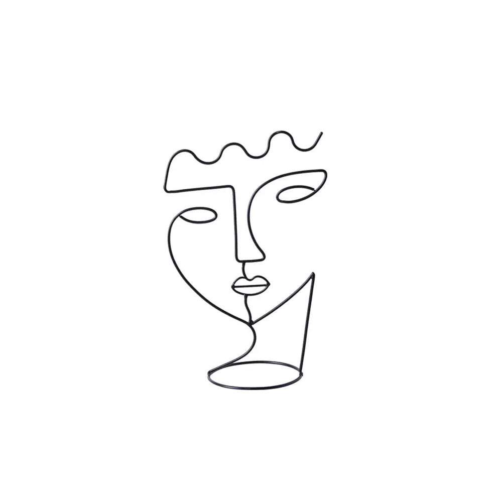 Metal Abstract Figurative Linear Sculpture LT869-A-S