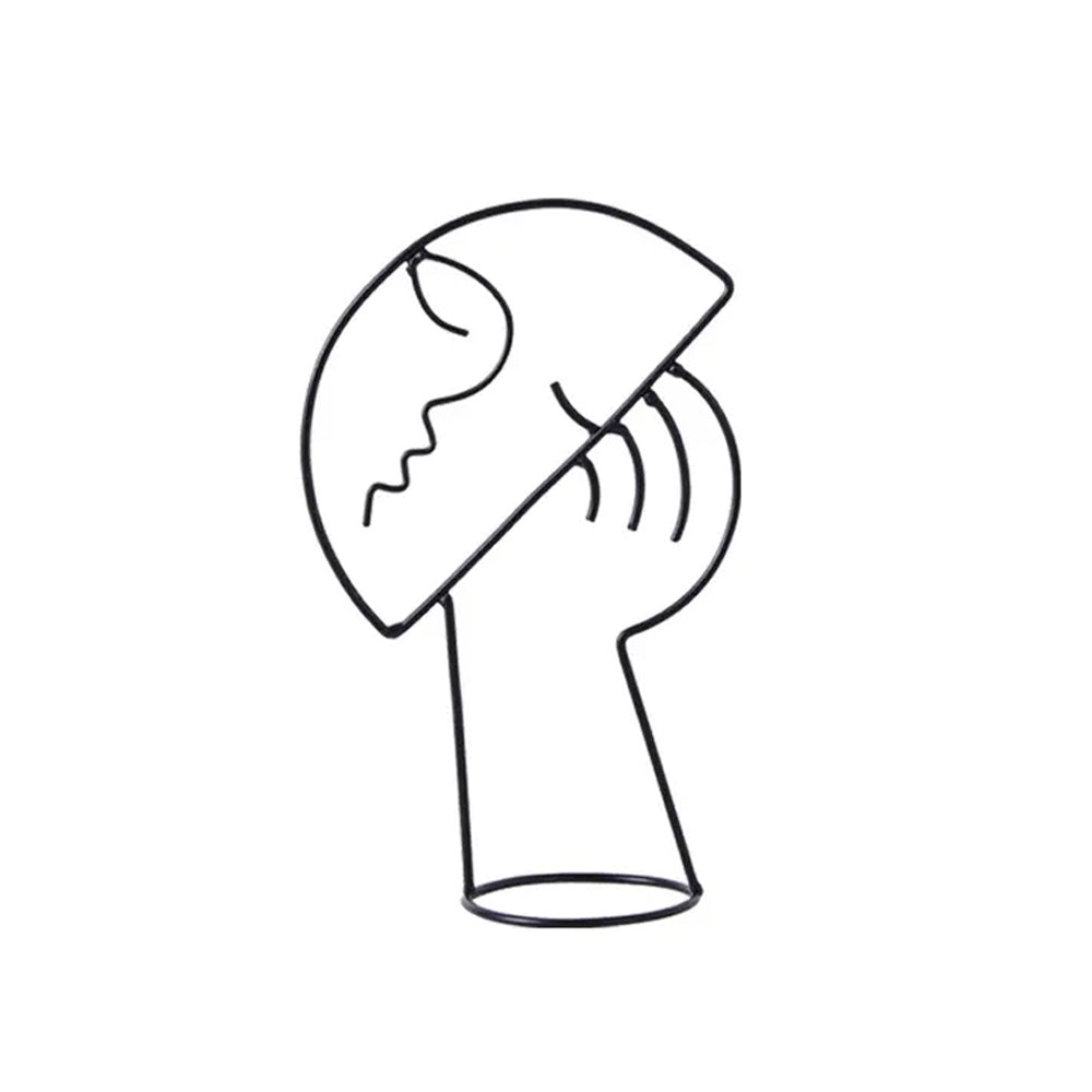 Metal Abstract Figurative Linear Sculpture LT869-B-L