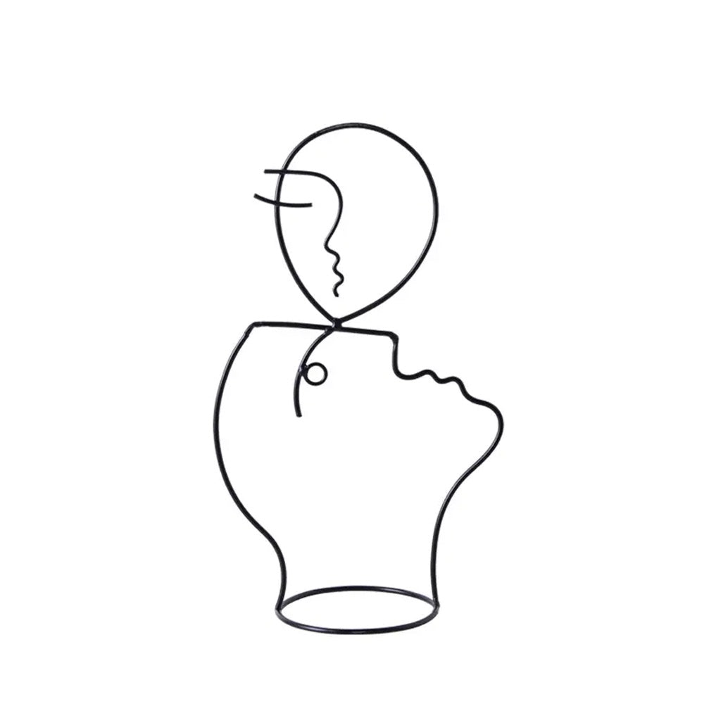 Metal Abstract Figurative Linear Sculpture LT869-C-L