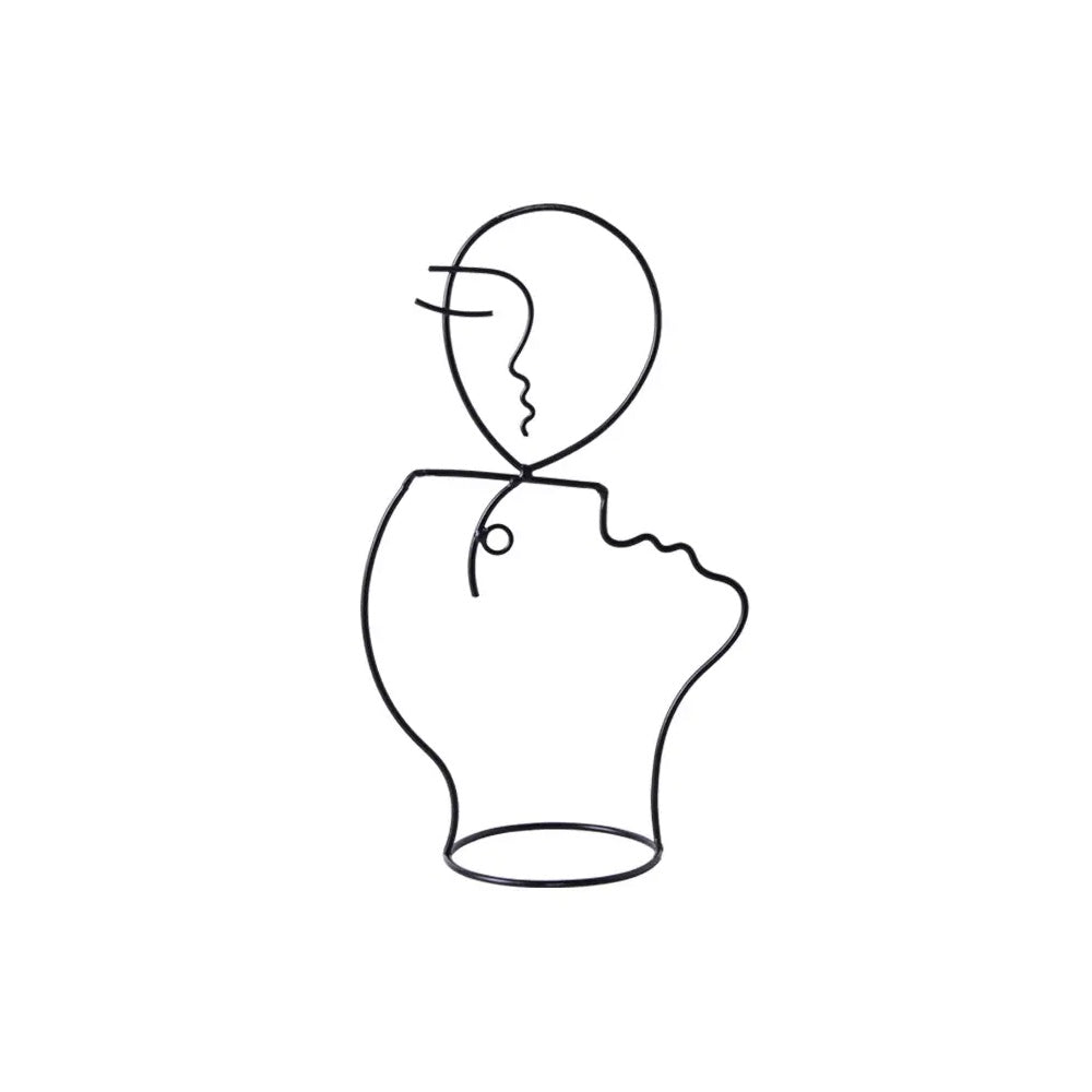 Metal Abstract Figurative Linear Sculpture LT869-C-S