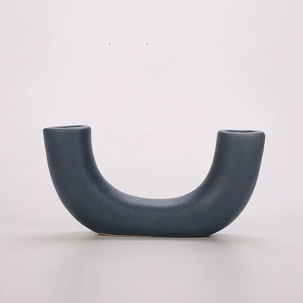 Blue Ceramic Candleholder LT885-B