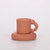 Candy Mug with Saucer - Pale Coral LT886-A-C