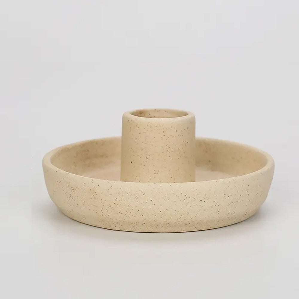 Beige Ceramic Candleholder LT912-C
