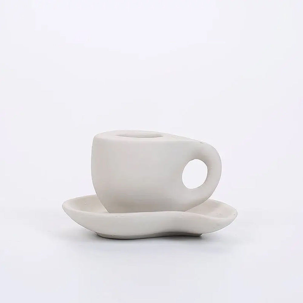 White Ceramic Candleholder LT913-E