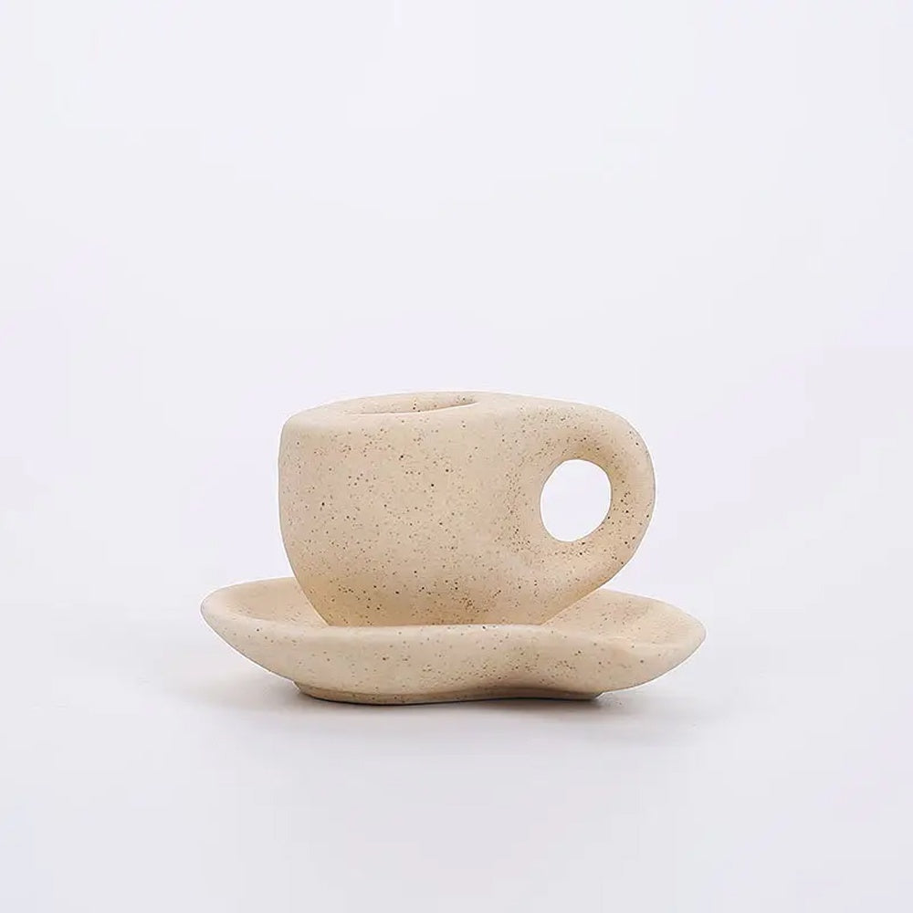 Beige Ceramic Candleholder LT913-I