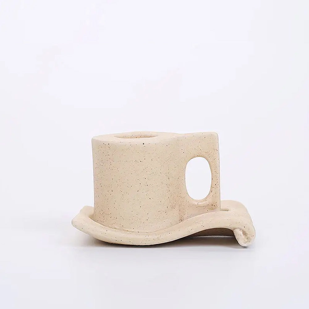 Beige Ceramic Candleholder LT913-N