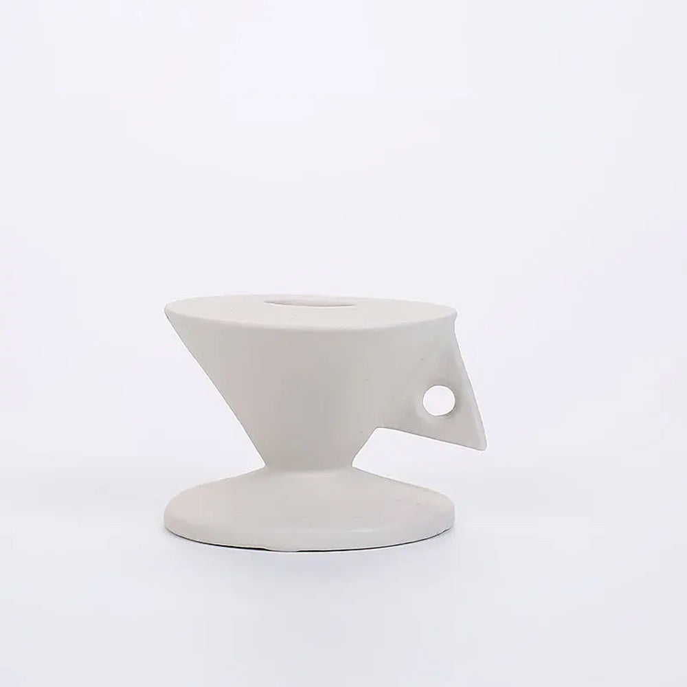 White Ceramic Candleholder LT913-O