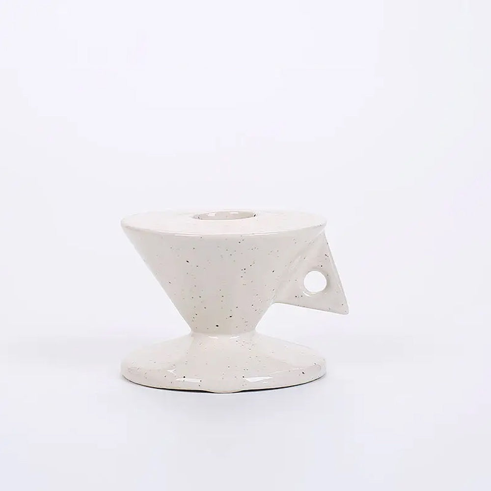 White Speckled Ceramic Candleholder LT913-P