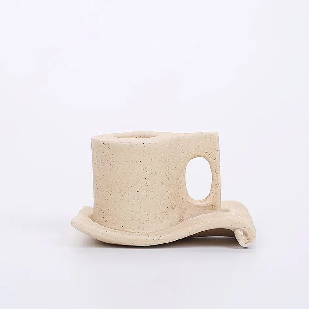 Beige Ceramic Candleholder LT913-S