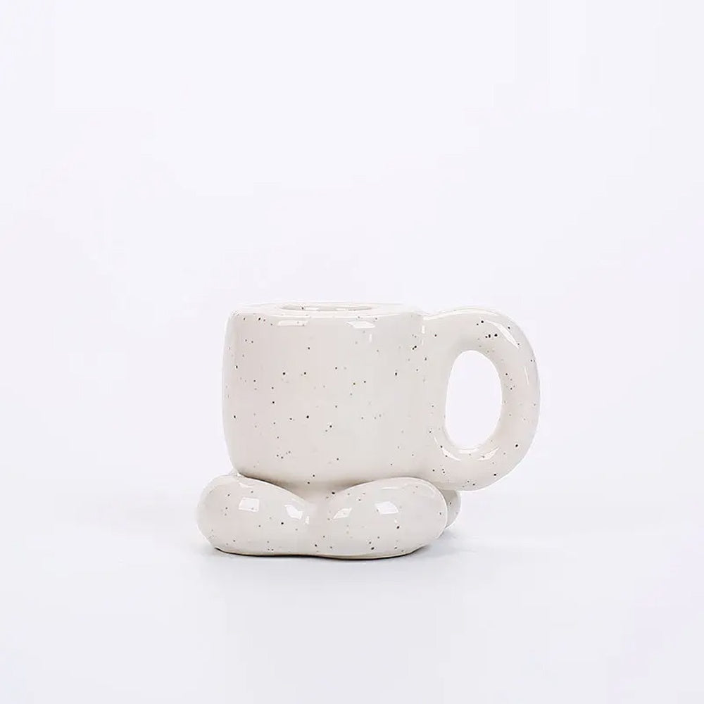 White Speckled Ceramic Candleholder LT913-SPECK