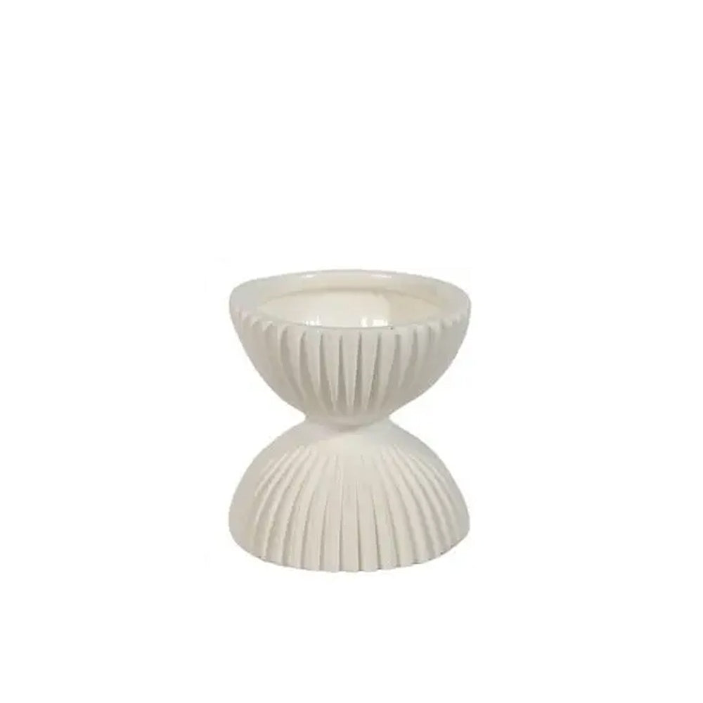 White Ceramic Candleholder LT924-E