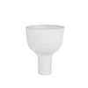 White Ribbed Ceramic  Vase  LT935-C