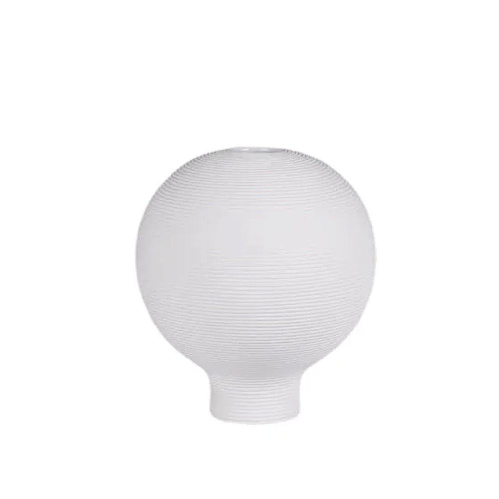 White Ribbed Ceramic  Vase  LT935-D