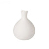 White Ribbed Ceramic  Vase  LT936-G