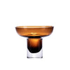 Amber Glass Pedestal Vase - Short MLBLAH101308O2