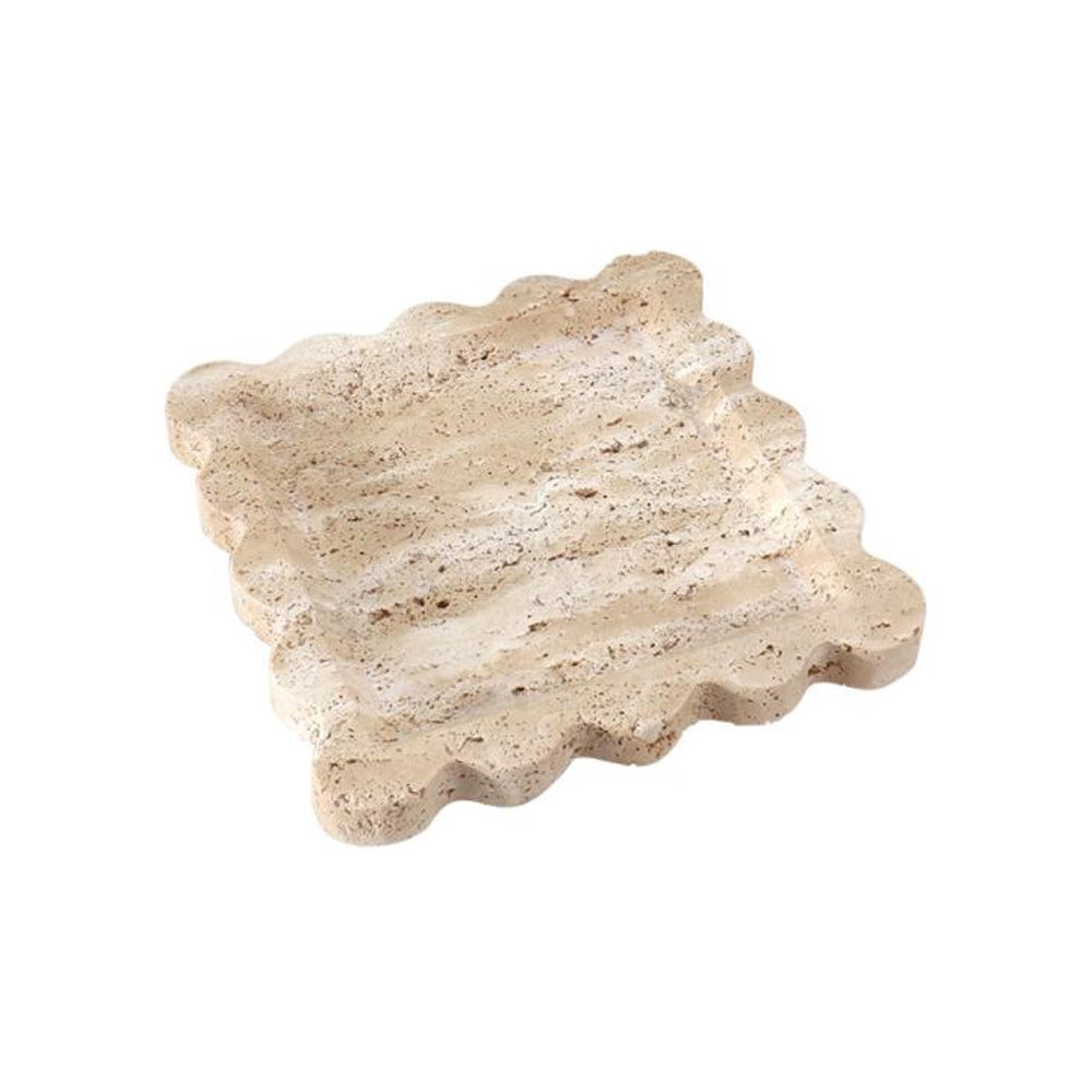 Beige Travertine Square Tray MLDLS101747G