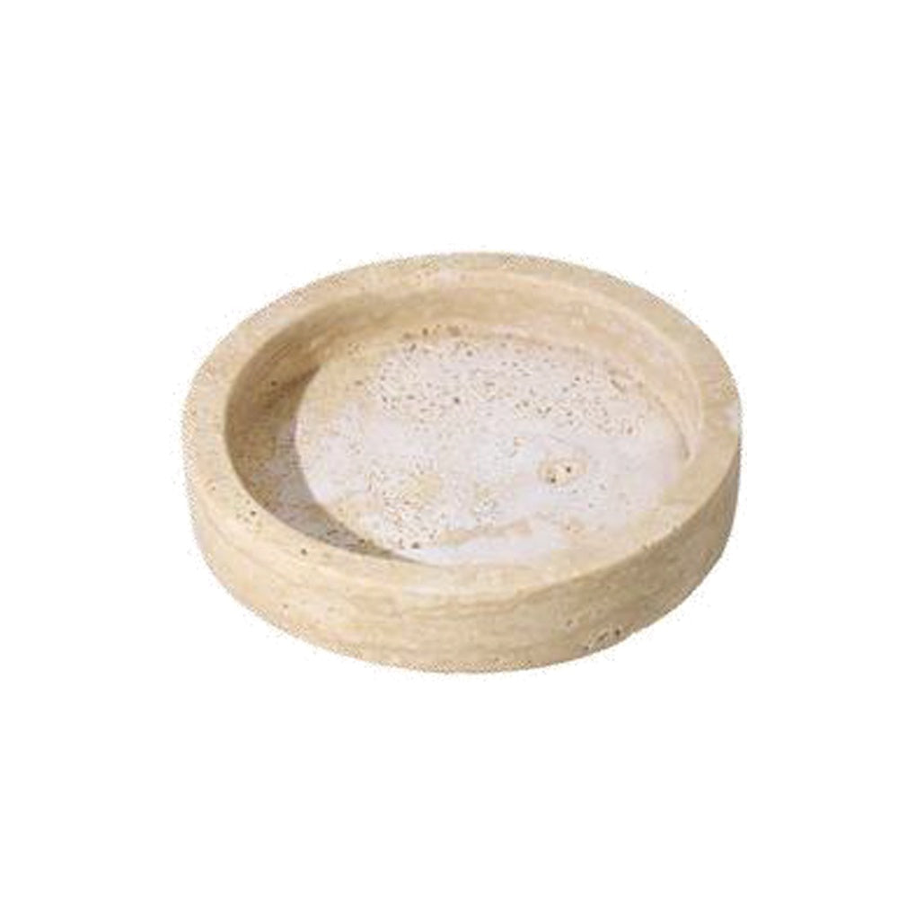 Beige Travertine Round Tray MLDLS101751G