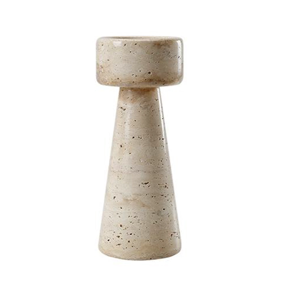 Beige Travertine Candleholder - Large MLDLS101752G1