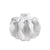 White Round Ceramic Ruffle Vase MLJT101836W1