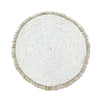 White Raffia Placemat With Shell MRC003