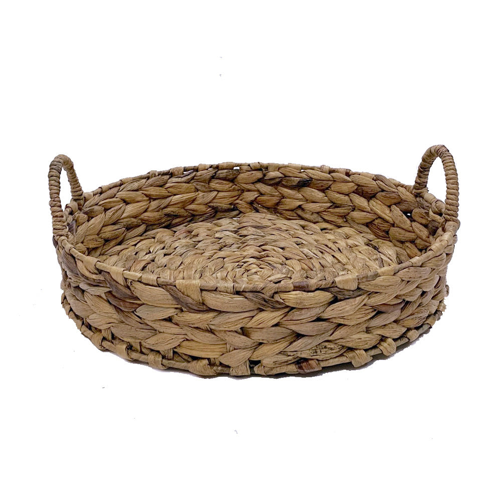 Natural Water Hyacinth Tray With Handles - Large MRC046-L