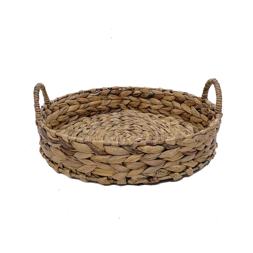 Natural Water Hyacinth Tray With Handles - Medium MRC046-M
