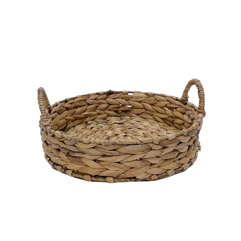 Natural Water Hyacinth Tray With Handles - Small MRC046-S