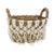Banana Fiber Basket With White Macrame - Large MRC061-L