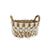Banana Fiber Basket With White Macrame - Small MRC061-S