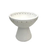 White Ceramic Pedestal Bowl MRC291