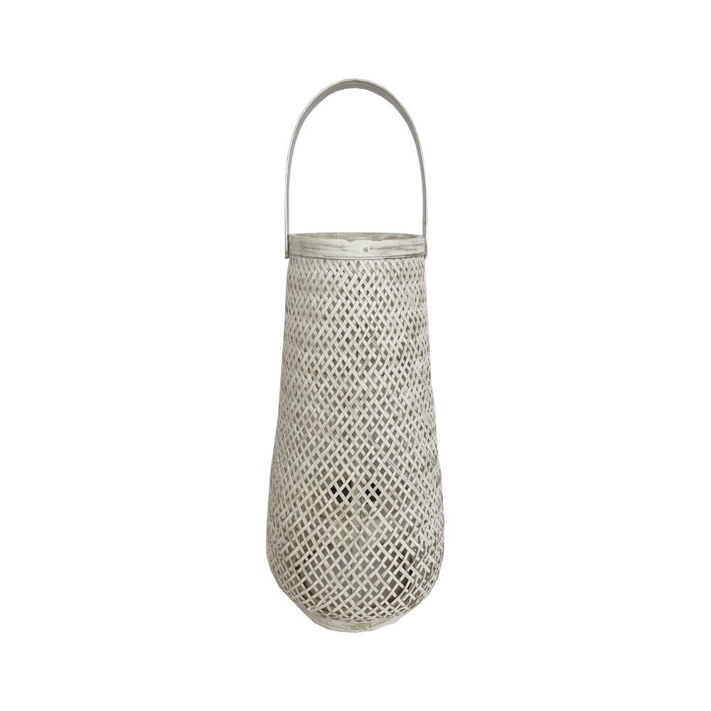 White Bamboo Lantern - Medium MRC300