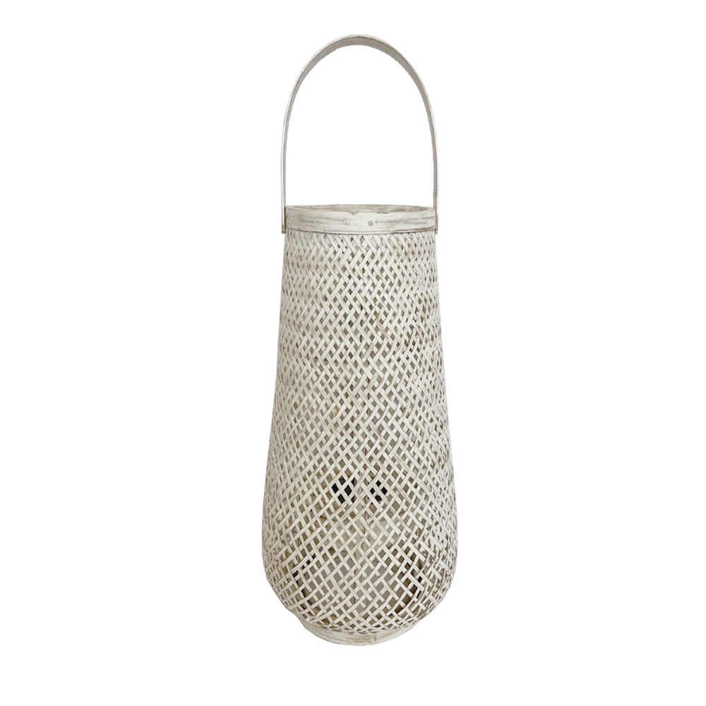 White Bamboo Lantern - Small MRC302