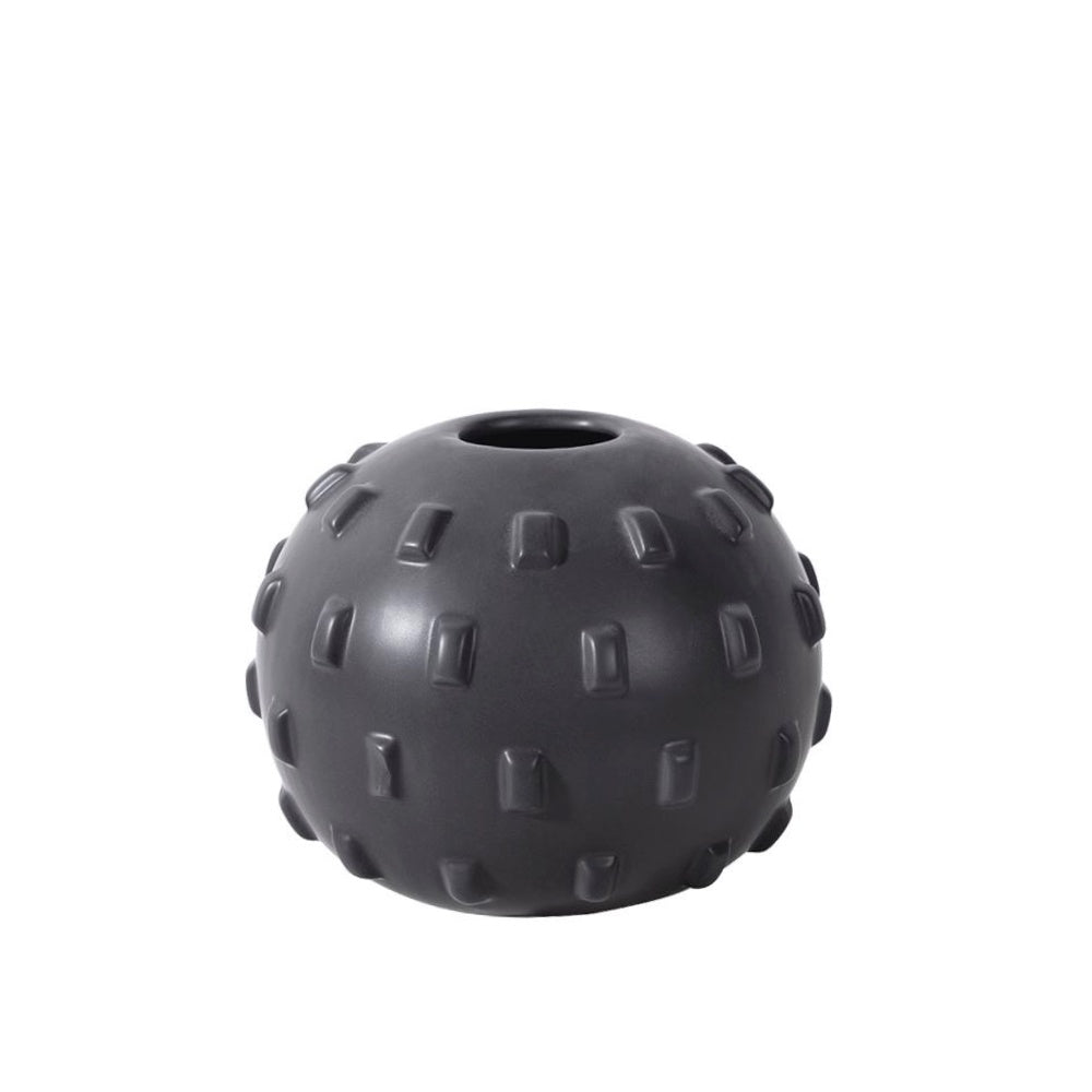 Black Round Ceramic Vase - Small OMS01017196B2