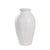 White Ceramic Vase with Leaf Impression - Large OMS01017295W1