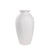 White Ceramic Vase with Leaf Impression - Medium OMS01017295W2