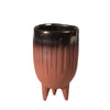 Clay Colored Ceramic Planter with Metallix Glaze OMS01227008J