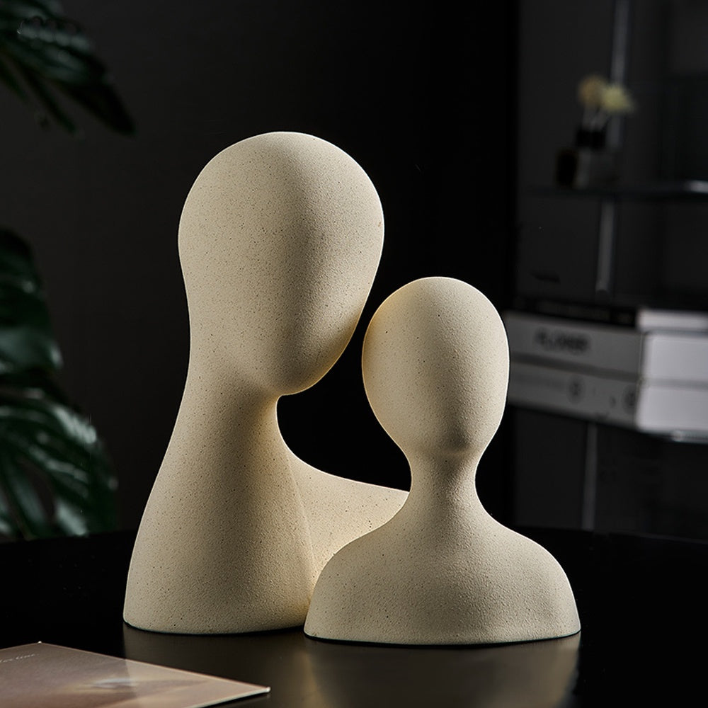 Beige Ceramic Figurative Sculpture SHBA1700013