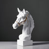 White & Gold Resin Horse Bust SHBB1588047