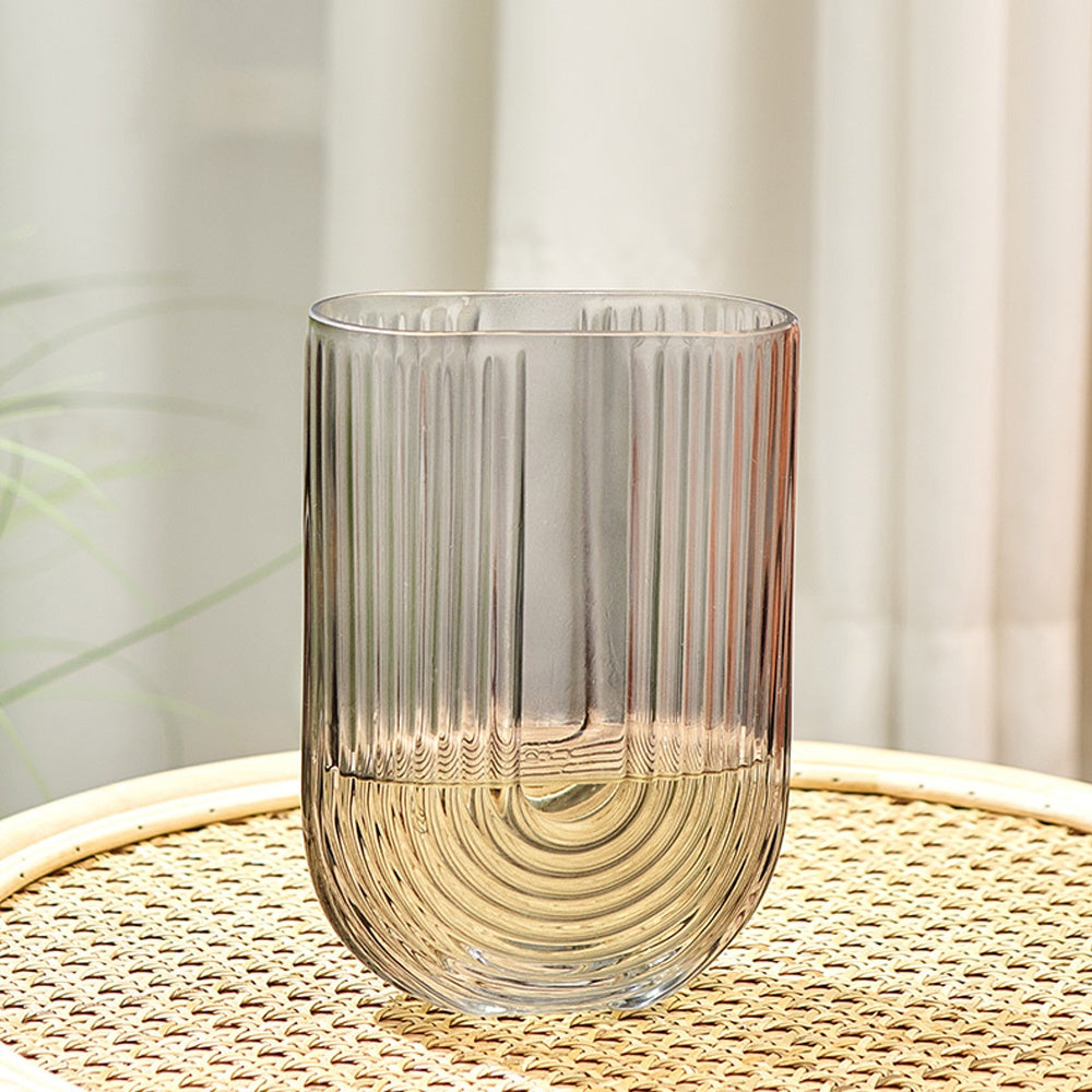 Smoke Glass Vase with Arch Detail SHCE1383119