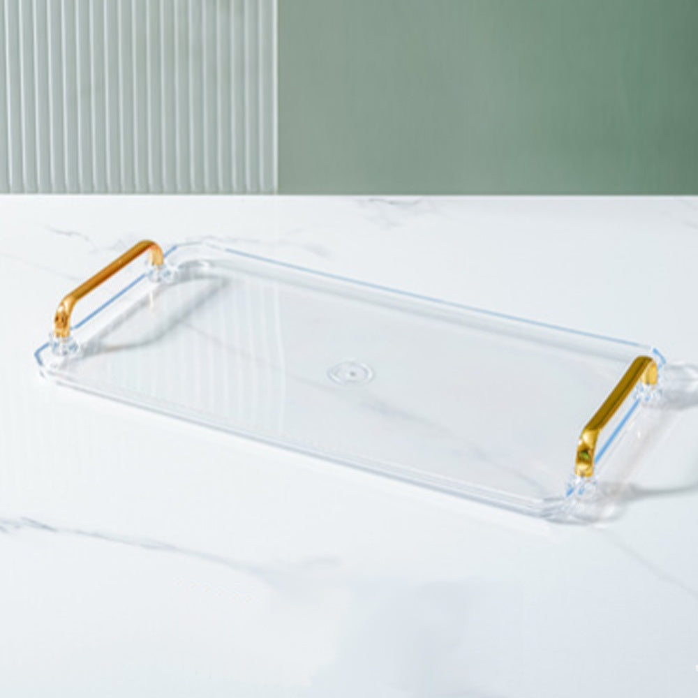 Clear Acrylic Tray with Gold Handles SHDA1990018