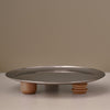 Silver Decorative Plate with Brown Lets SHDB1376011
