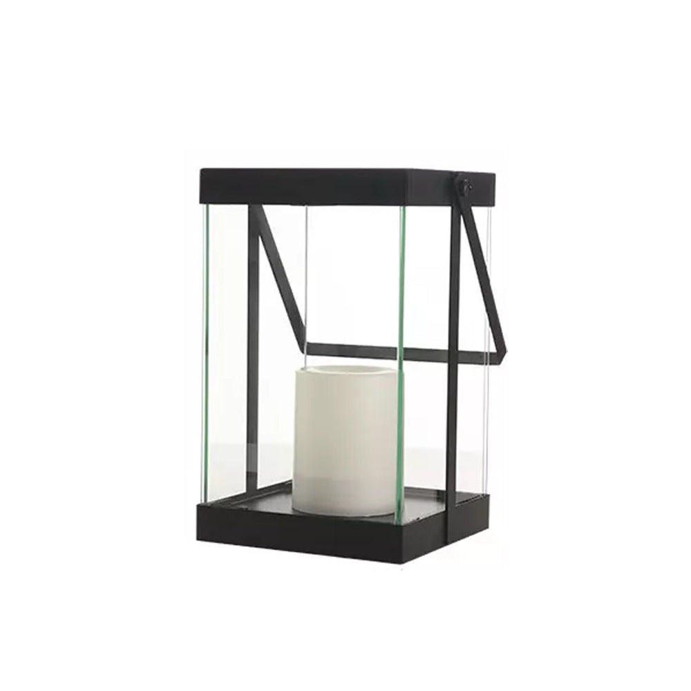 Solar Iron & Glass Lantern - Small HK-SL612-GL-1