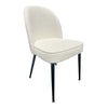 Keane Dining Chair - White Boucle with Black Legs STS-DC205-BLK - On Sale